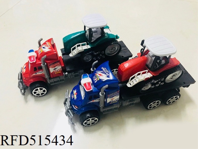 INERTIA TRACTOR TOWS A FARMER'S FRONT