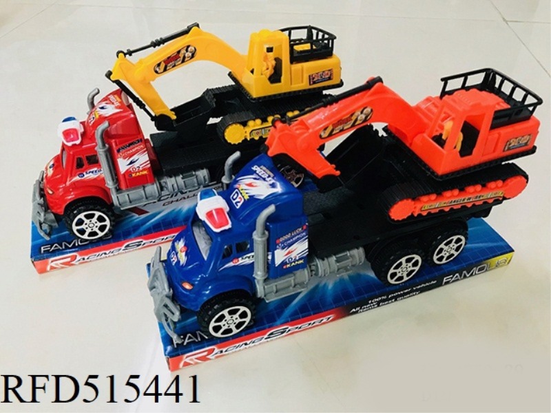 INERTIA TRACTOR TOWS AN ENGINEERING VEHICLE