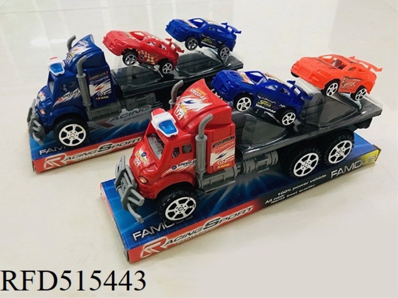 INERTIA TRACTOR TOWS 2 SPORTS CARS