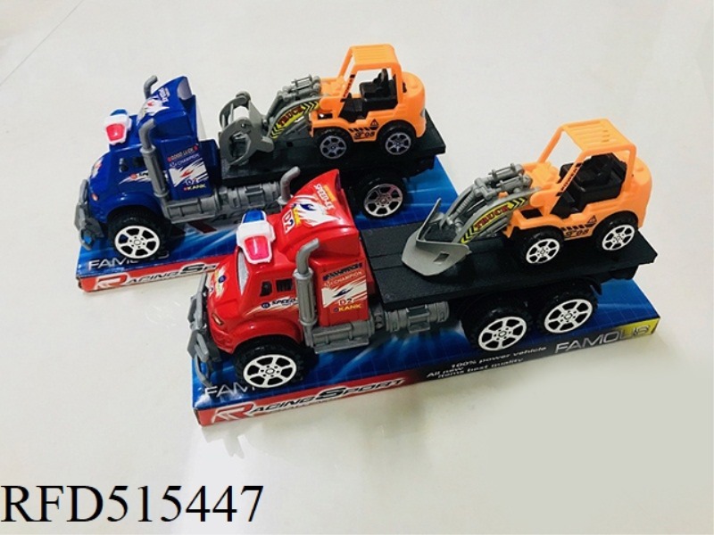 INERTIA TRACTOR TOWS AN ENGINEERING VEHICLE