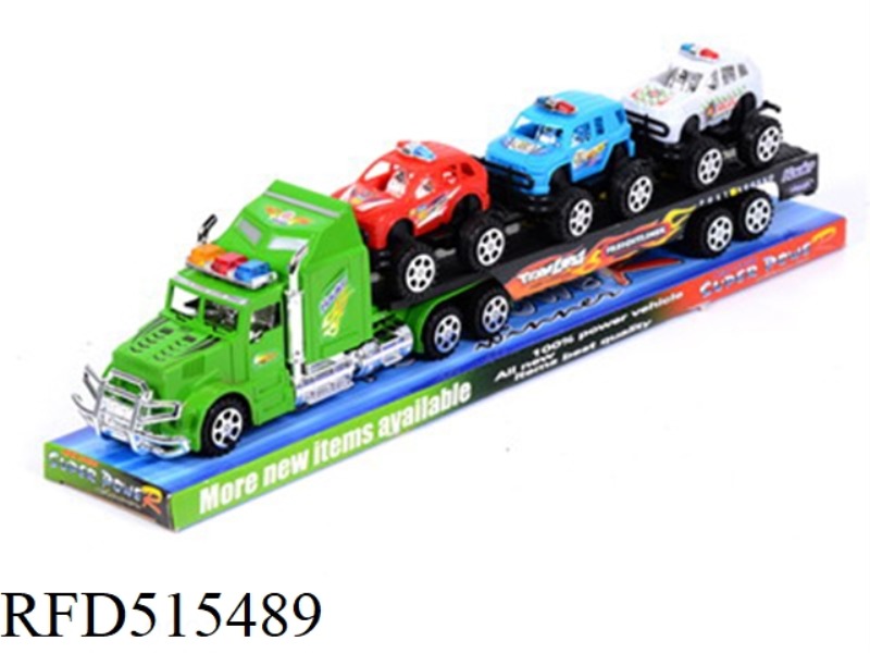 INERTIA TRACTOR TOWED 3 COMMERCIAL POLICE CARS