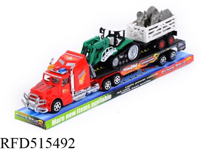 INERTIA TRACTOR TRAILER TRAILER + 2 ELEPHANTS
