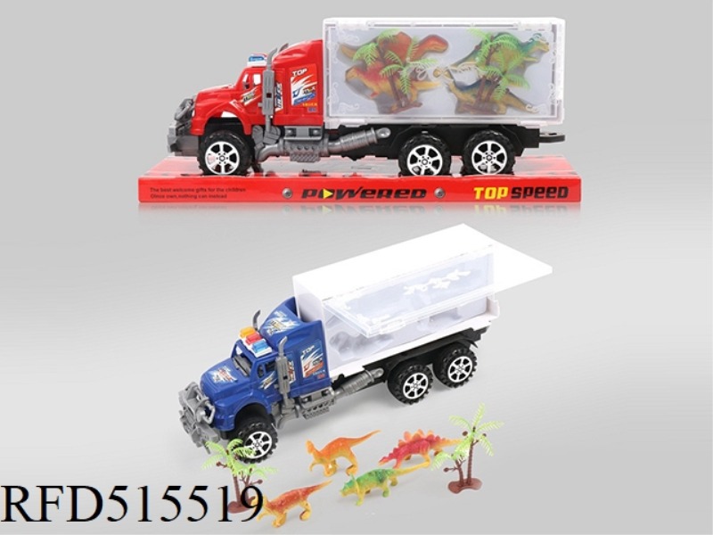INERTIA CAR CONTAINS 4 DINOSAURS + 2 TREES.