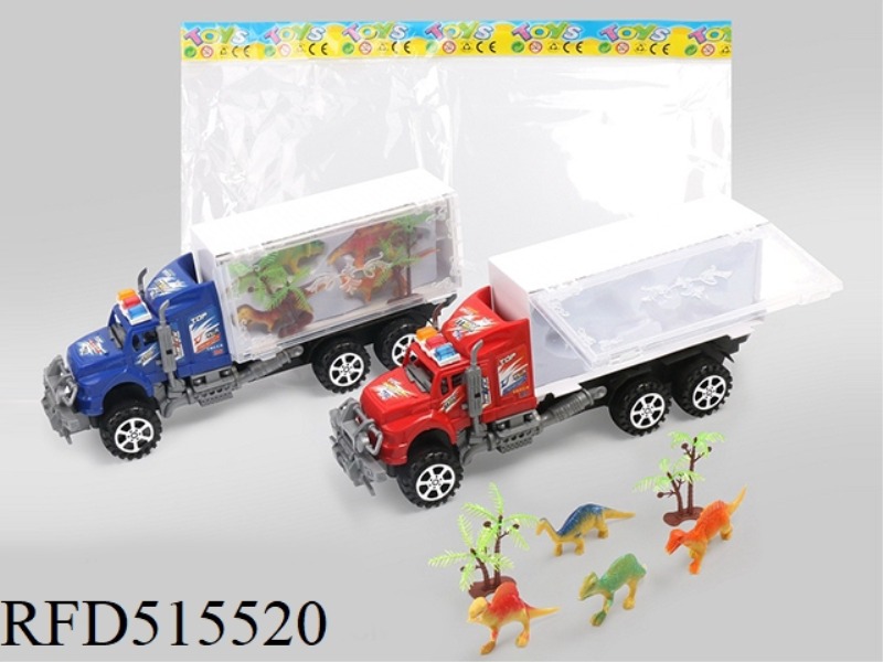 INERTIA CAR CONTAINS 4 DINOSAURS + 2 TREES.