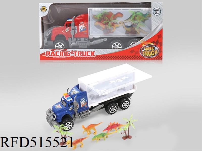 INERTIA CAR CONTAINS 4 DINOSAURS + 2 TREES.