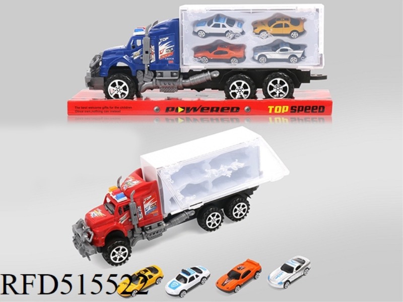 FOUR TAXIING CARS IN THE INERTIA TRUNK