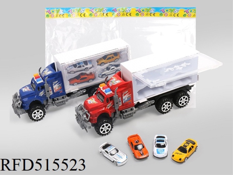FOUR TAXIING CARS IN THE INERTIA TRUNK