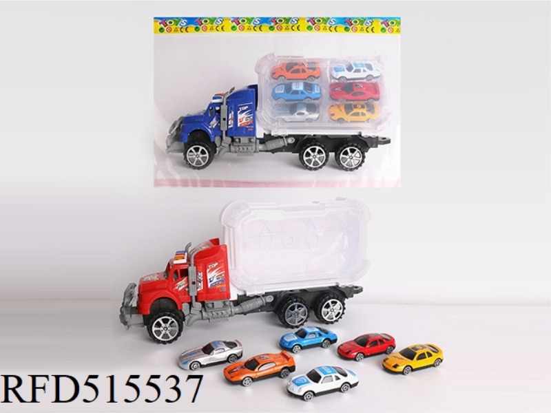 INERTIA CAR STORAGE BOX CONTAINS 6 RACING CARS