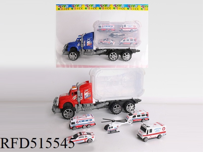 INERTIA CAR STORAGE BOX CONTAINS 4 AMBULANCES + AIRCRAFT