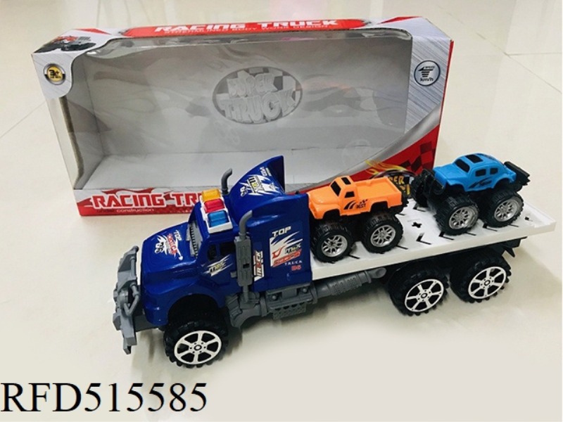 INERTIA TRACTOR TOWS 2 BIG WHEELERS