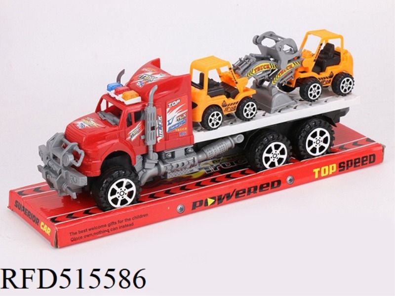 INERTIA TRACTOR TOWS 2 SMALL ENGINEERING VEHICLES