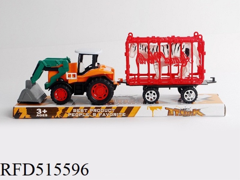 THE INERTIA FARMER'S CAR DRAGS CATTLE AND HORSES.