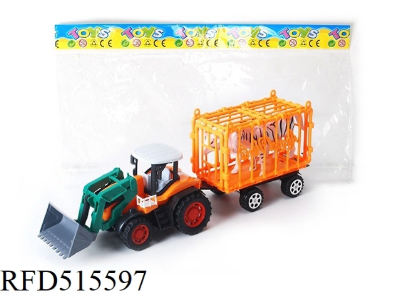 THE INERTIA FARMER'S CAR DRAGS CATTLE AND HORSES.