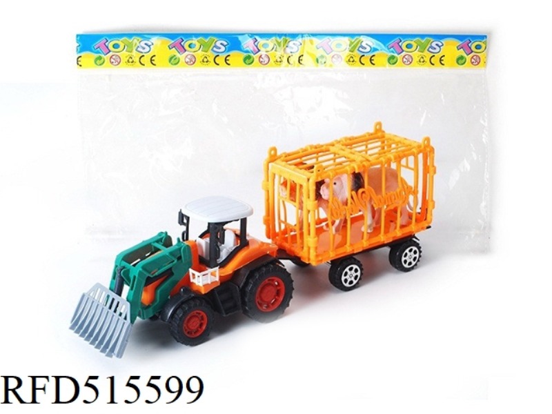 THE INERTIA FARMER'S CAR TOWS TWO LIONS.