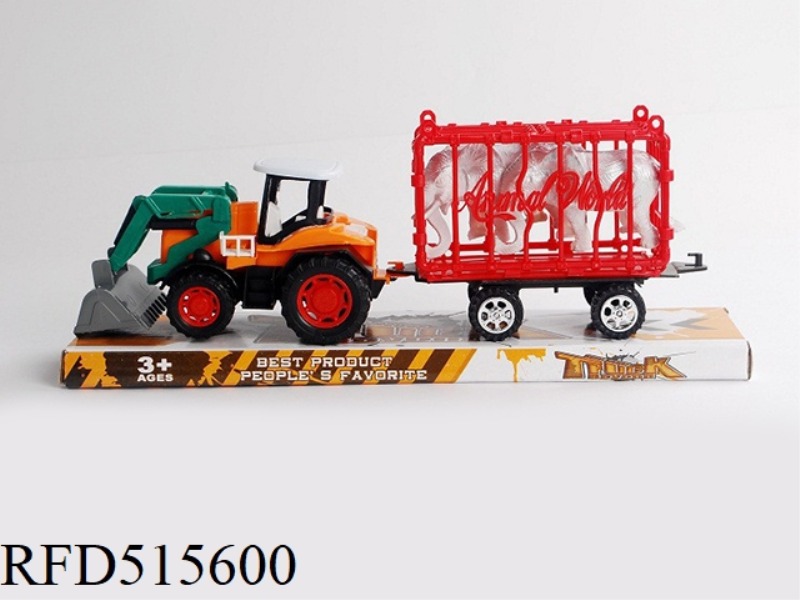 INERTIA FARMER'S CAR TOWS 2 ELEPHANTS