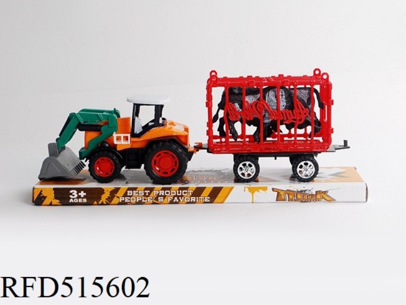 THE INERTIA FARMER'S CAR TOWED 2 BLACK CATTLE.