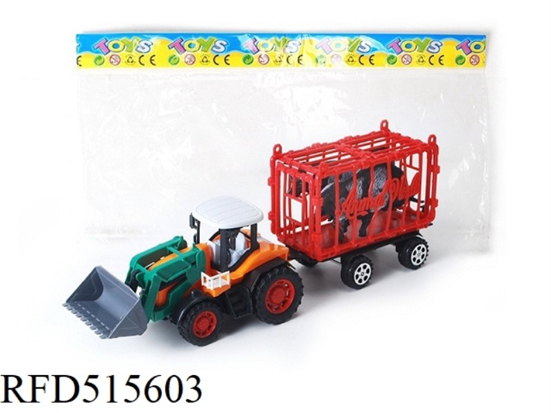 THE INERTIA FARMER'S CAR TOWED 2 BLACK CATTLE.