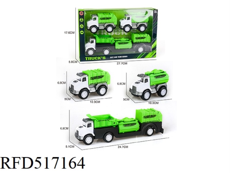 INERTIA SANITATION VEHICLE ONE TOW TWO SETS