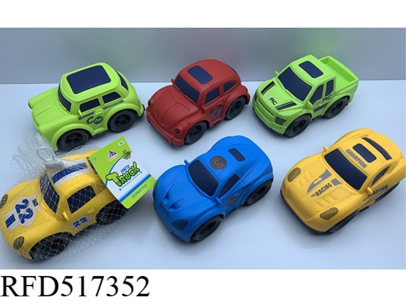 INERTIA CARTOON CAR (6 TYPES OF 4 COLORS RANDOMLY MIXED)