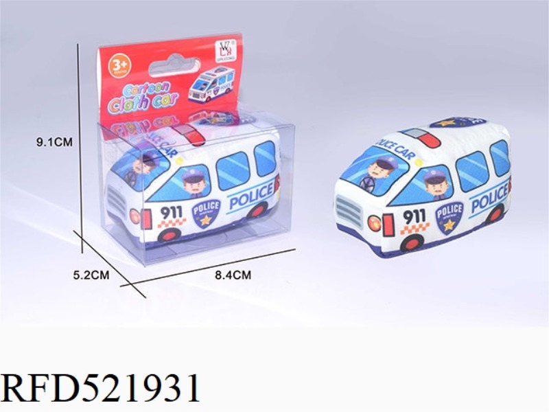BABY MINI POLICE CARTOON CLOTH CAR