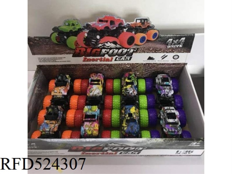 DOODLE DOUBLE INERTIA STUNT CAR FOUR MODELS MIXED 8PCS