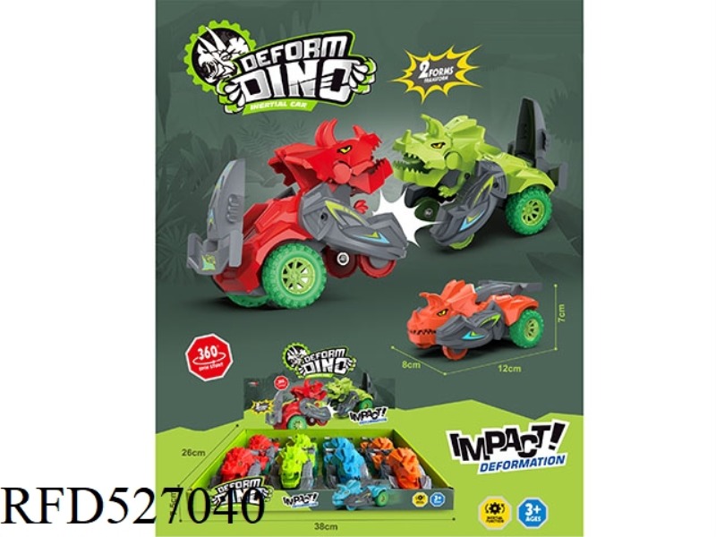 TRICERATOPS INERTIA DEFORMATION CAR (8PCS)