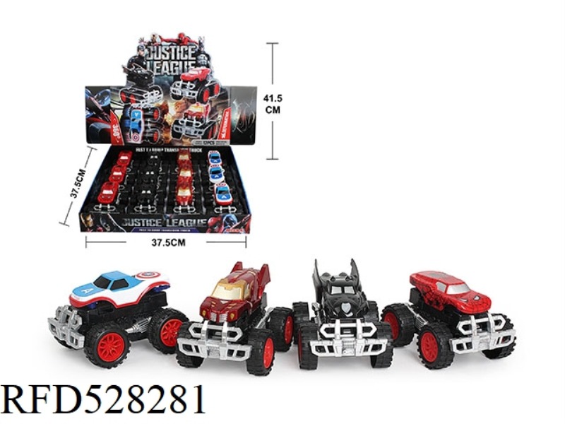 AVENGERS INERTIAL COLLISION MORPHING 360° STUNT CAR 12PCS
