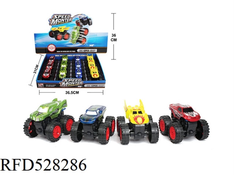 CARTOON INERTIA RACING 360° STUNT CAR 12PCS