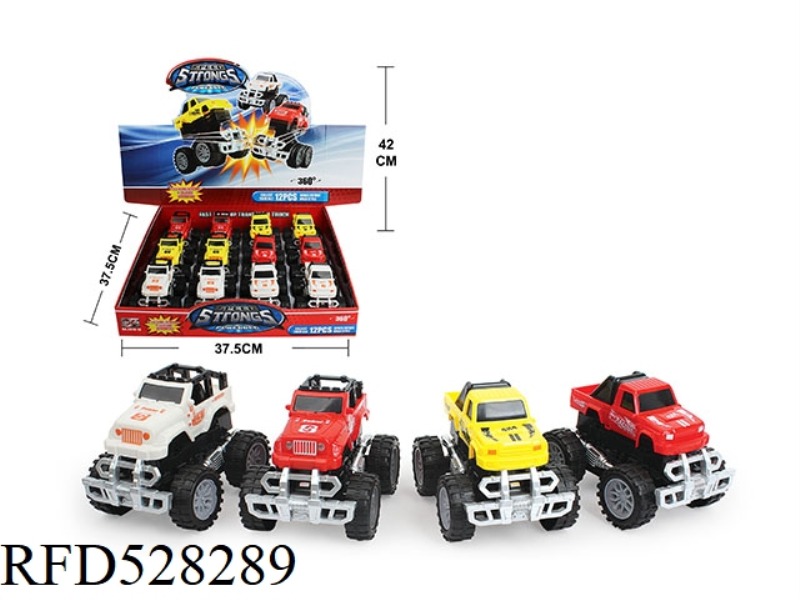 SINGLE INERTIA COLLISION DEFORMATION 360° STUNT CAR 12PCS