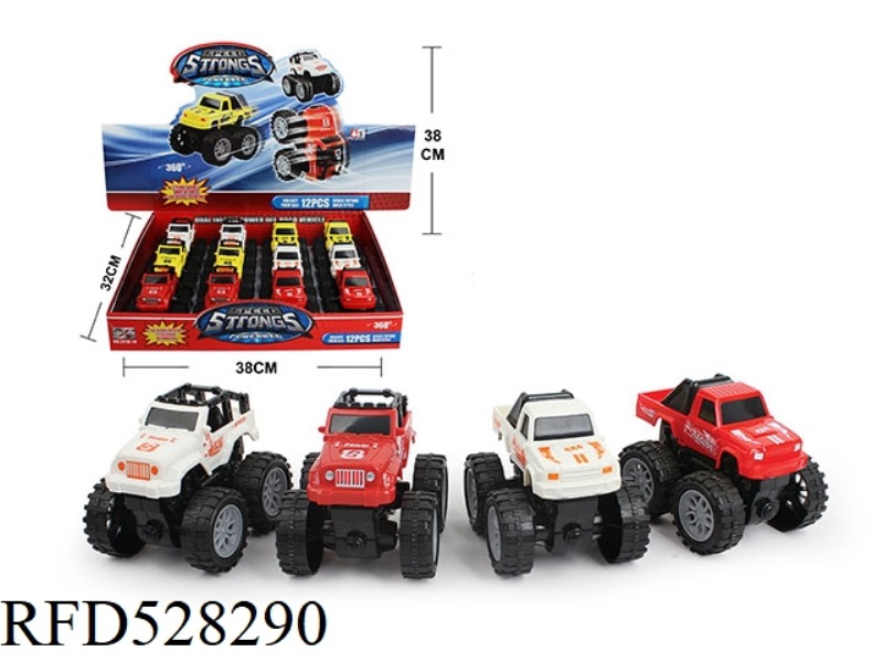 DOUBLE INERTIA 360° STUNT CAR 12PCS