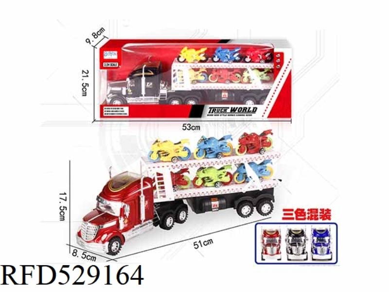 INERTIA TRACTOR TOWING 6 SLIDER RACING MOTORCYCLES (DOUBLE DECK)