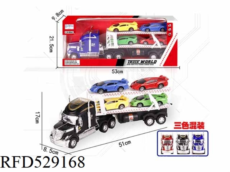 INERTIA TRACTOR TOWING 4PCS SLIDING LAMBORGHINI (DOUBLE DECK)