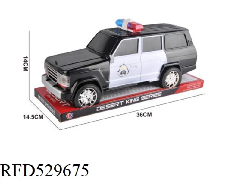 1:12 MIDDLE EAST CLASSIC TOYOTA RAND COOL LUZE INERTIAL SLIDING FIRE SIMULATION POLICE CAR BLACK WIN
