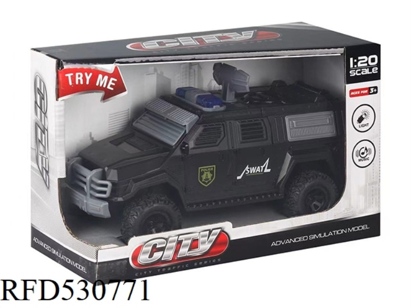 1:20 INERTIA SOUND-LIGHT POLICE CAR