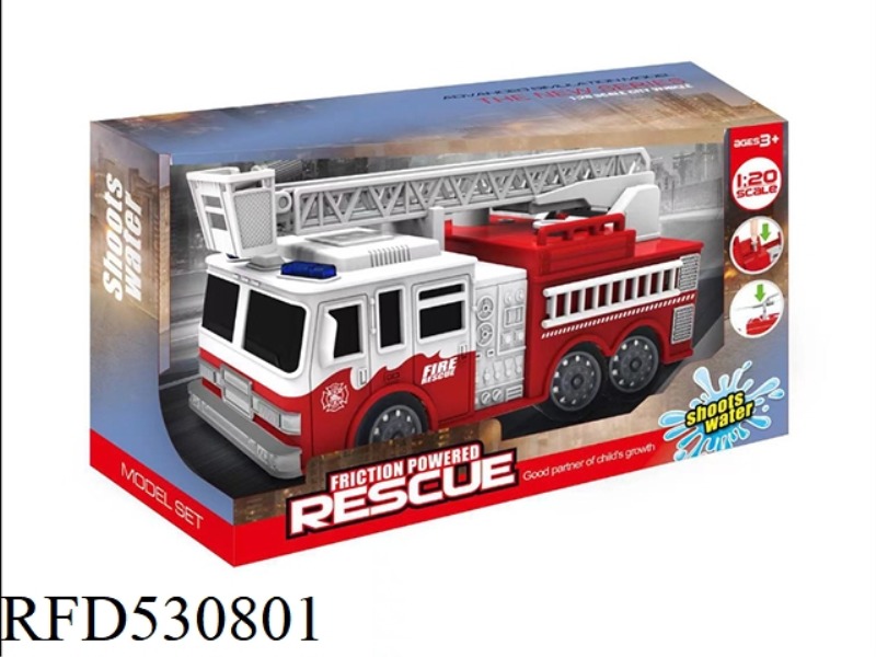 1:20 SOUND AND LIGHT INERTIA SPRINKLER FIRE TRUCK