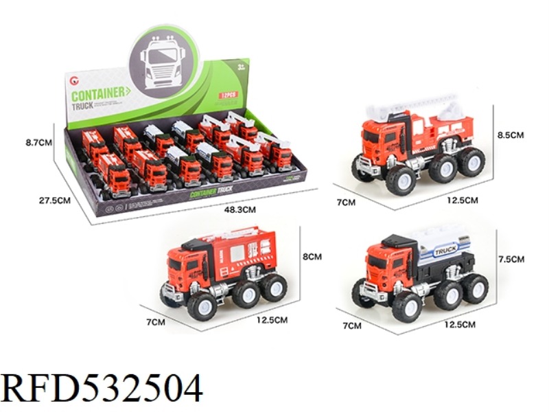 INERTIAL FIRE TRUCK 12PCS