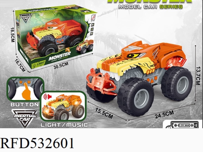 SOUND AND LIGHT MUSIC TIGER INERTIA CAR (THREE KEYS) PACKAGE ELECTRICITY