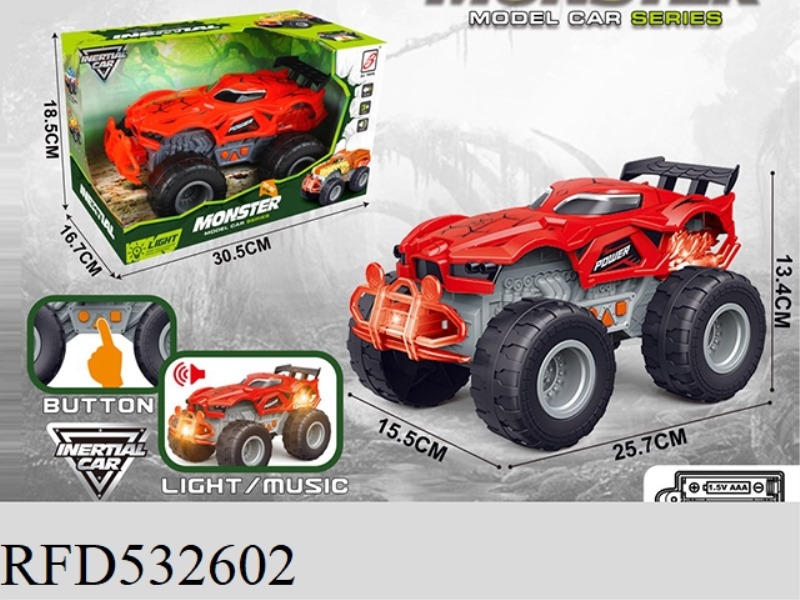 ACOUSTO-OPTIC MUSIC SPIDER INERTIA CAR (THREE KEYS) PACKAGE ELECTRICITY