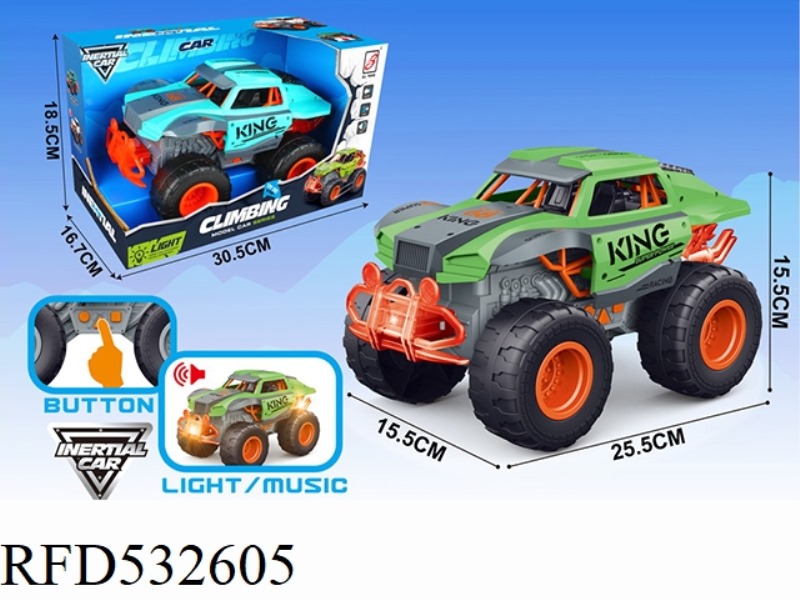 ACOUSTO-OPTIC MUSIC BIG CLIMBING INERTIA CAR (THREE KEYS) PACKAGE ELECTRICITY
