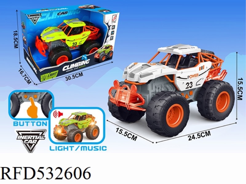 ACOUSTO-OPTIC MUSIC SMALL CLIMBING INERTIA CAR (THREE KEYS) ELECTRIC PACKAGE