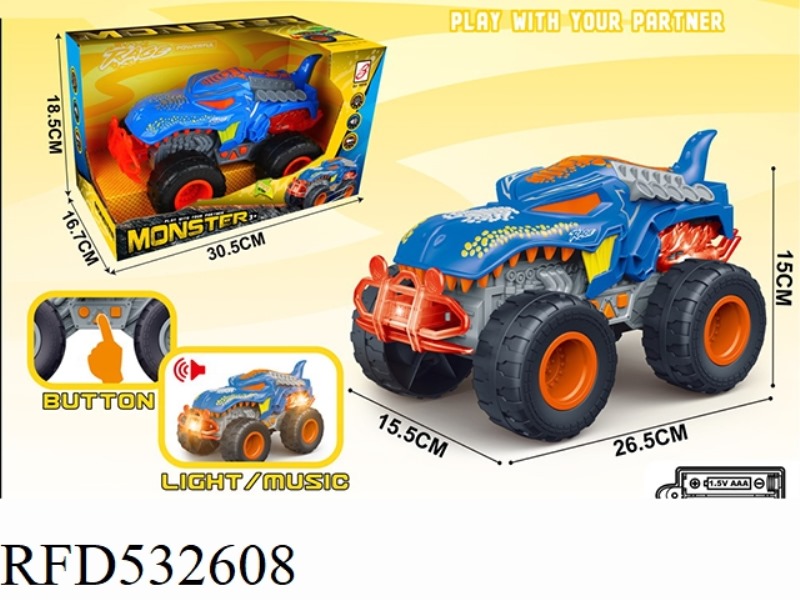 SOUND AND LIGHT MUSIC RAPTOR INERTIA CAR (THREE KEYS) ELECTRIC PACKAGE