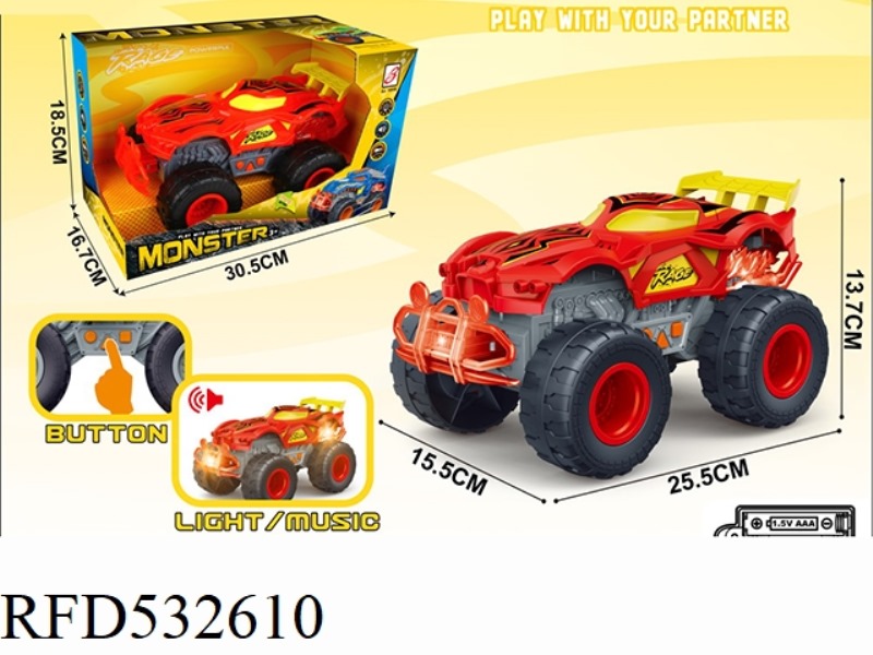 ACOUSTO-OPTIC MUSIC SPIDER INERTIA CAR (THREE KEYS) PACKAGE ELECTRICITY