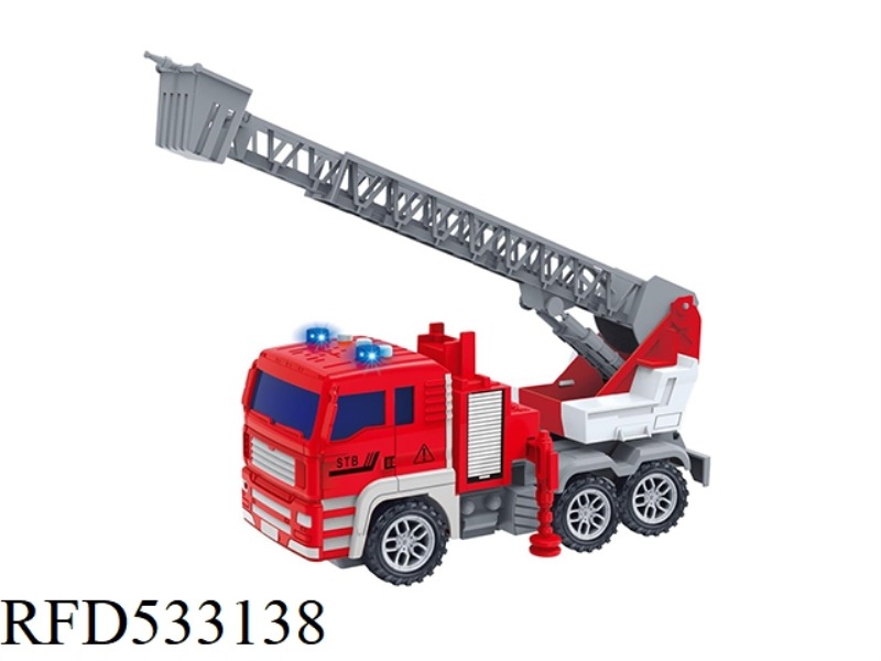 WATER JET GREY LADDER TRUCK (LIGHT AND MUSIC)