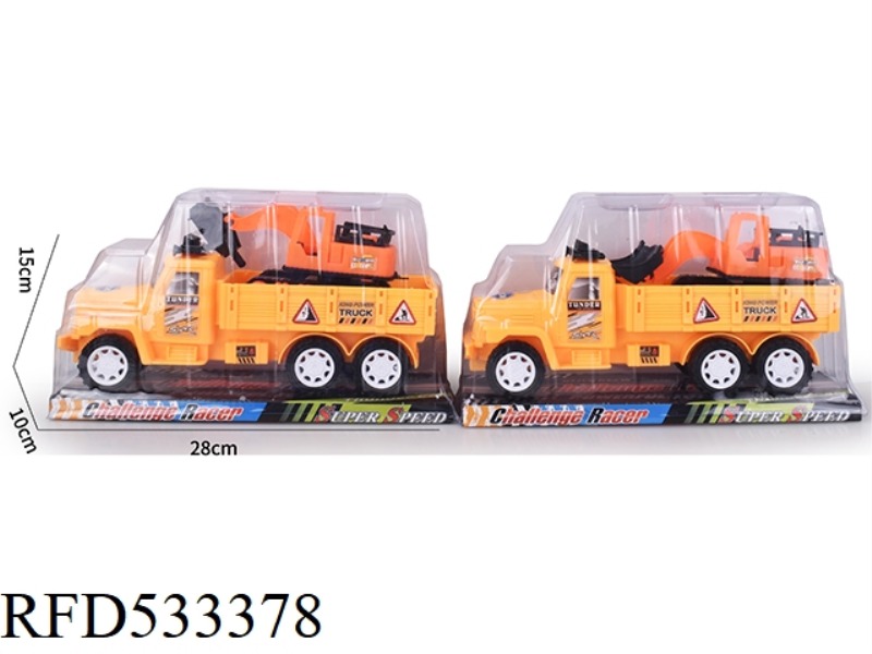 SOLID COLOR INERTIA CAR + ENGINEERING BULLDOZER