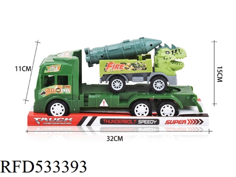 MILITARY INERTIA TRACTOR + DINOSAUR MISSILE VEHICLE
