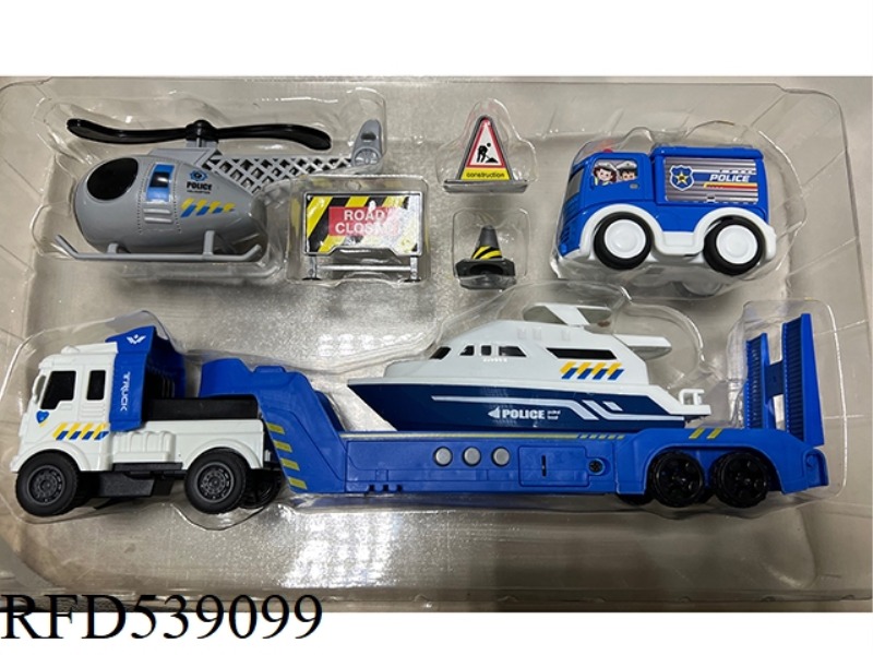 INERTIAL POLICE CAR TRAILER WITH MUSIC WITH BOAI POLICE CAR