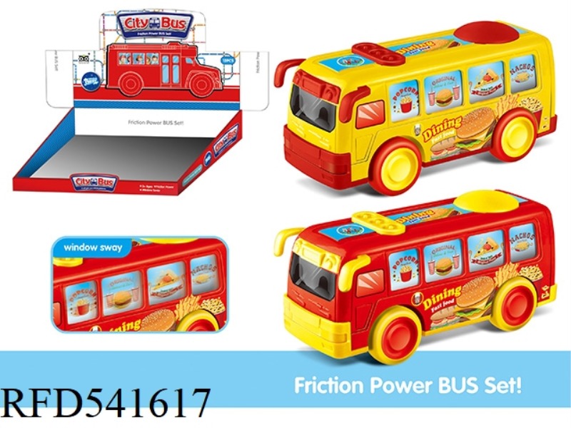 ABS BIG BUS HAMBURG INERTIA CAR 12PCS