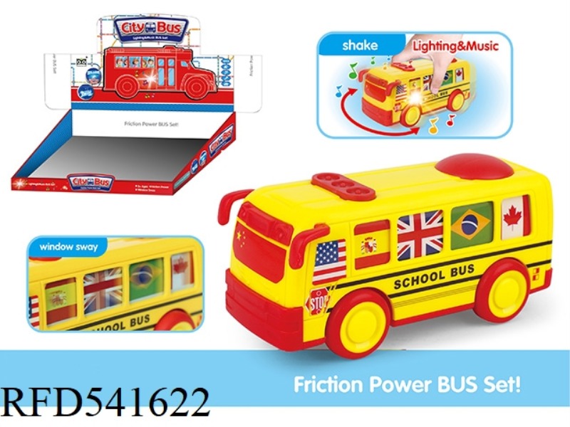 ABS BUS INTERNATIONAL FLAG INERTIAL CAR 12PCS