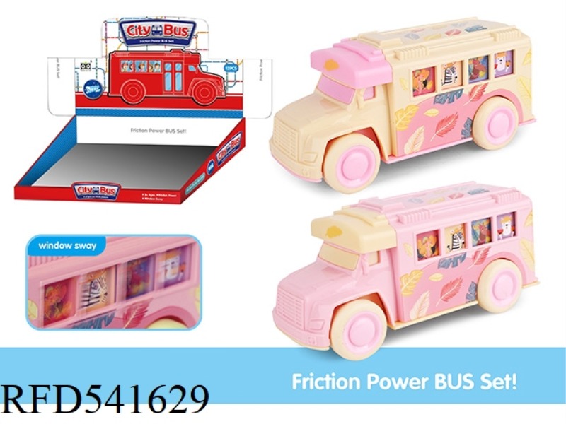 ABS FOREST ANIMAL INERTIA CAR 12PCS