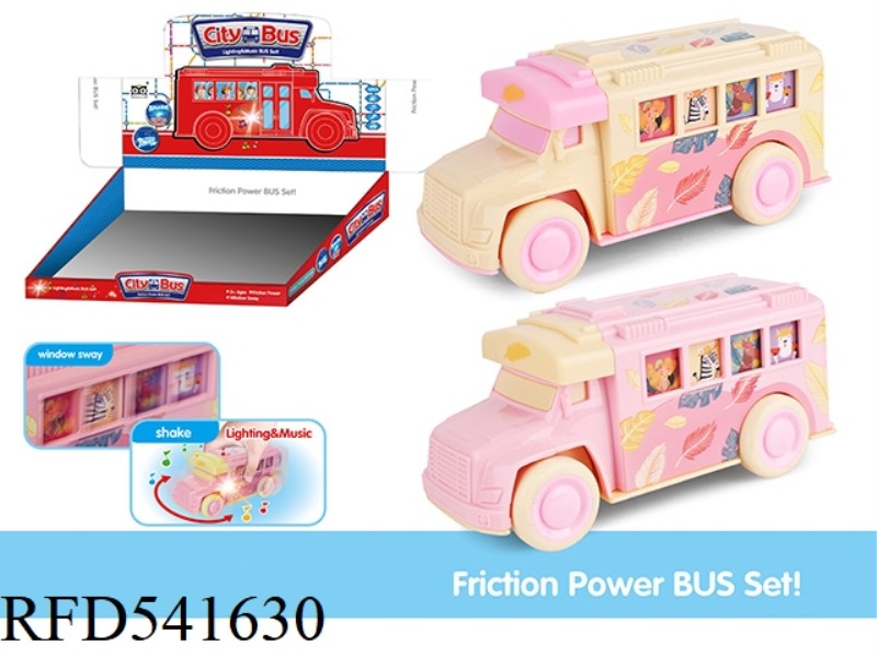 ABS FOREST ANIMAL INERTIA CAR 12PCS